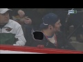 Wild player shoots puck through hole in glass, hits photographer