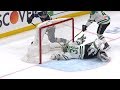 Ben Bishop shows off athleticism by swiping away puck off goal line